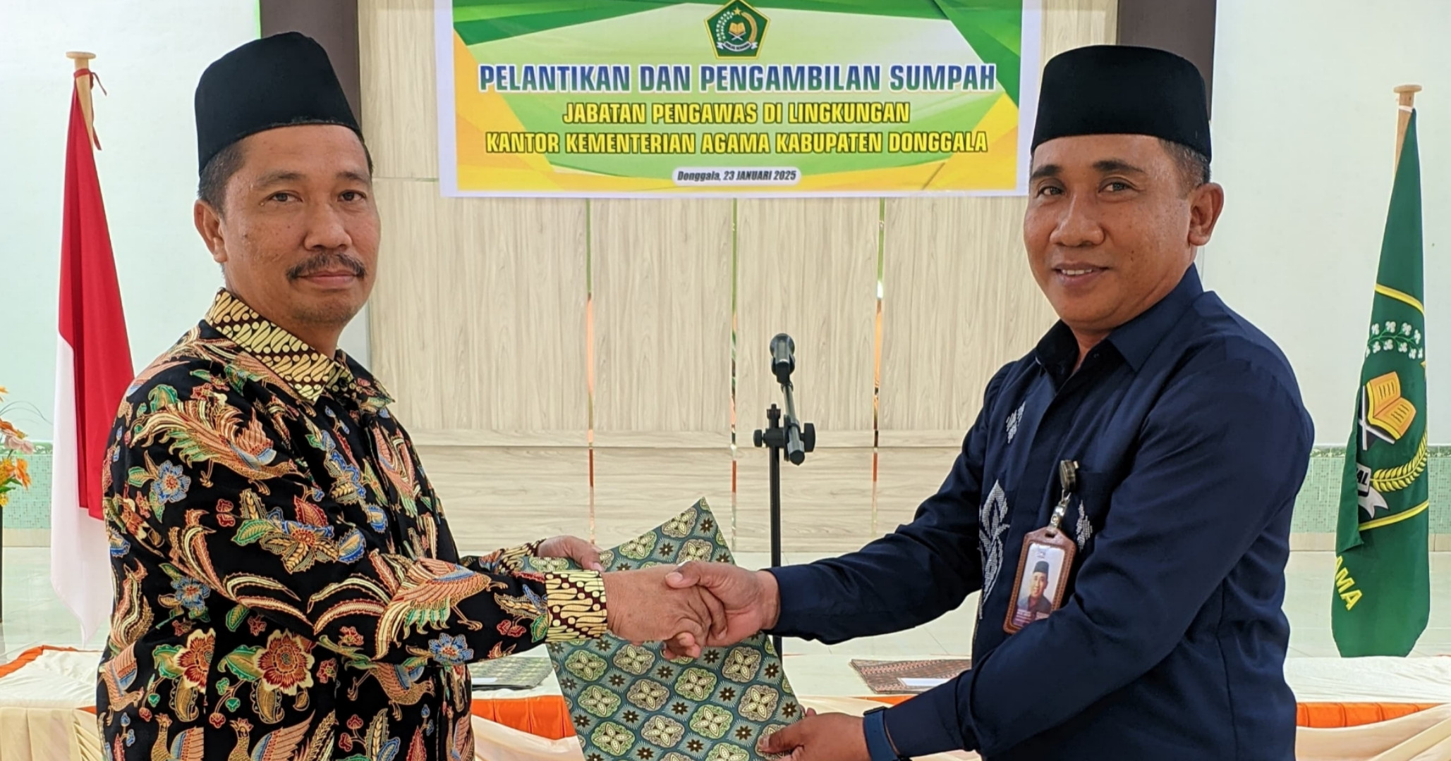 (23/01/2025) Lantik Penyelenggara Zakat dan Wakaf, Kakankemenag Donggala Ingatkan Pelayanan dengan Hati